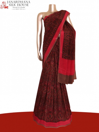 Exclusive Paisley Pure Crepe Silk Saree